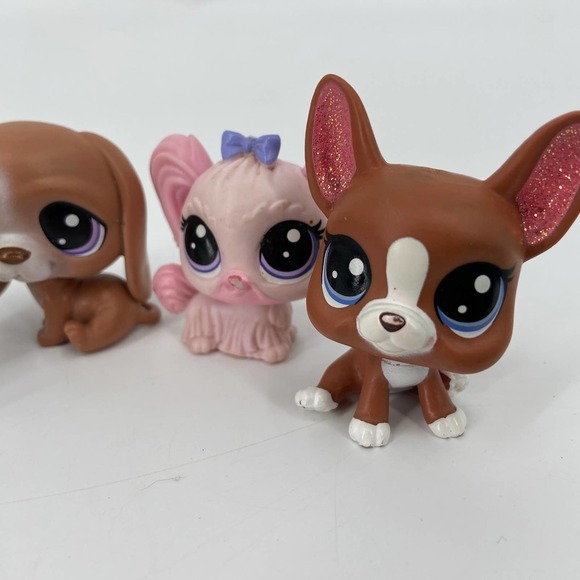Littlest Pet Shop Lot 4 Puppy Dogs Weimaraner Terrier Basset Hound Maltese Toys - Picture 4 of 8